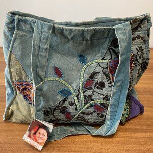 Handcrafted Floral Embroidered Tote